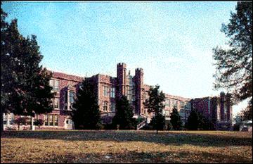 Old post card of Teaneck High School